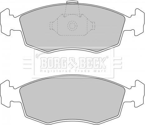 BORG & BECK Комплект тормозных колодок, дисковый тормоз BBP1748